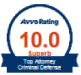 AVVO Rating 10.0 Superb Top Attorney Criminal Defense